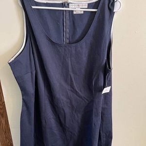 NWT Tommy Hilfiger Sleeveless Navy Blue Dress sz 24 Stretch